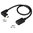 Short Right Angle USB Type-C Extension (Female) Adapter Cable (30cm)